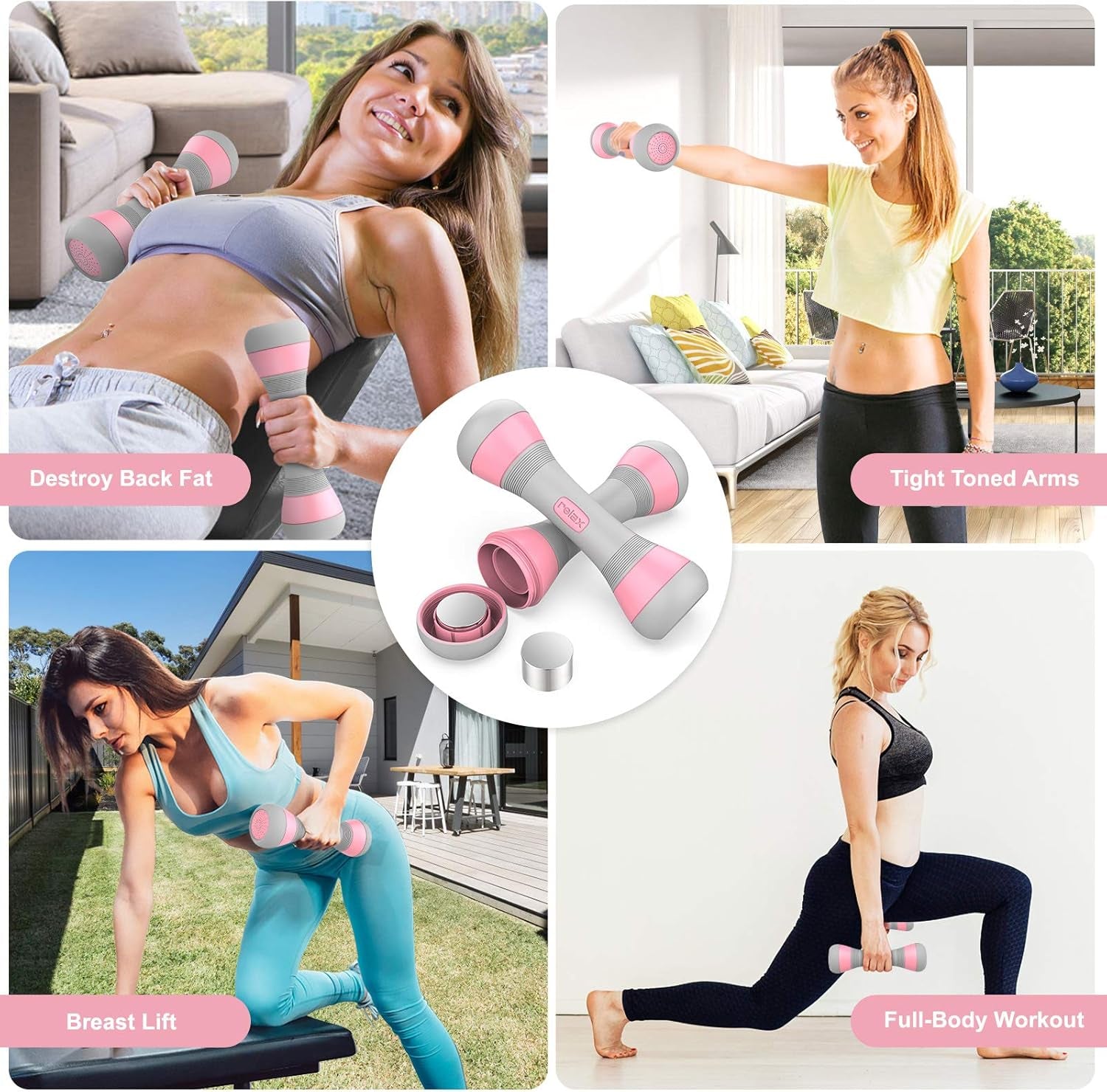 Lightweight Adjustable Dumbbells Set for Women - Perfect for Home, Office & Gym Workouts! 4.5Lbs Pair