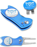 Elite Switchblade Golf Divot Repair Tool Set with Ball Marker - Premium Anodized Aluminum - Ideal Gift for Golf Enthusiasts