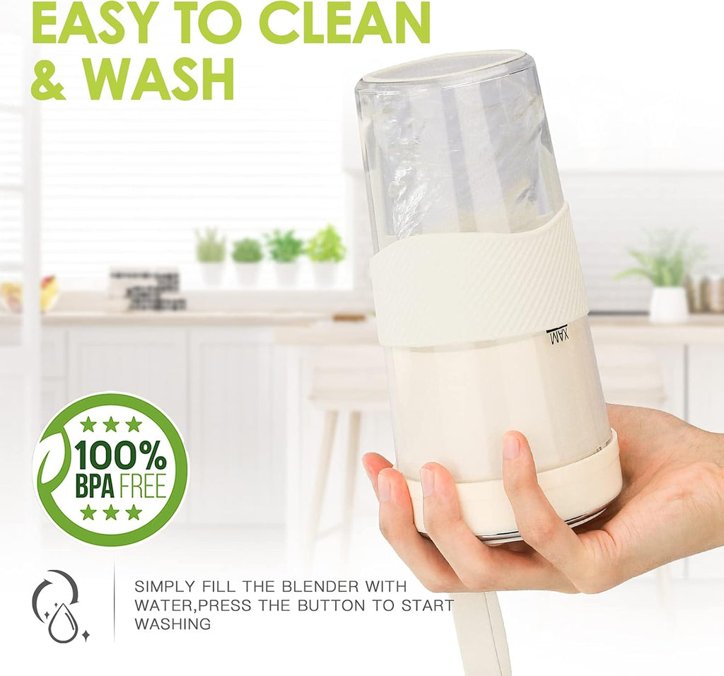 Portable Blender,  Personal Size Blender for Smoothies, Juice and Shakes, 12Oz USB Rechargeable Juice Blender Bottles