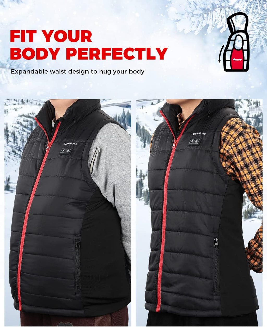 Stylish Women's Heated Black Vest - Warm Up with Battery Pack, Size M
