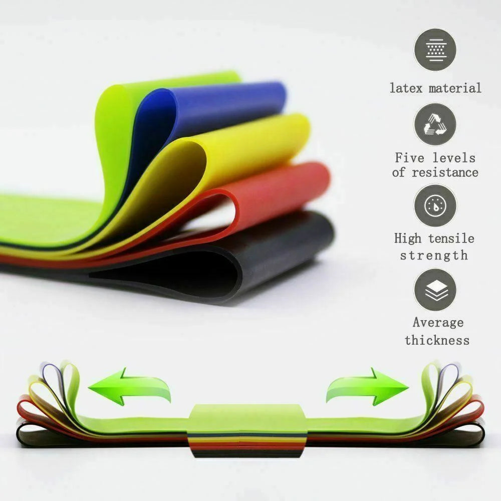 Eco-Friendly Yoga Booty Band Set - 5 Resistance Bands for Ultimate Workout