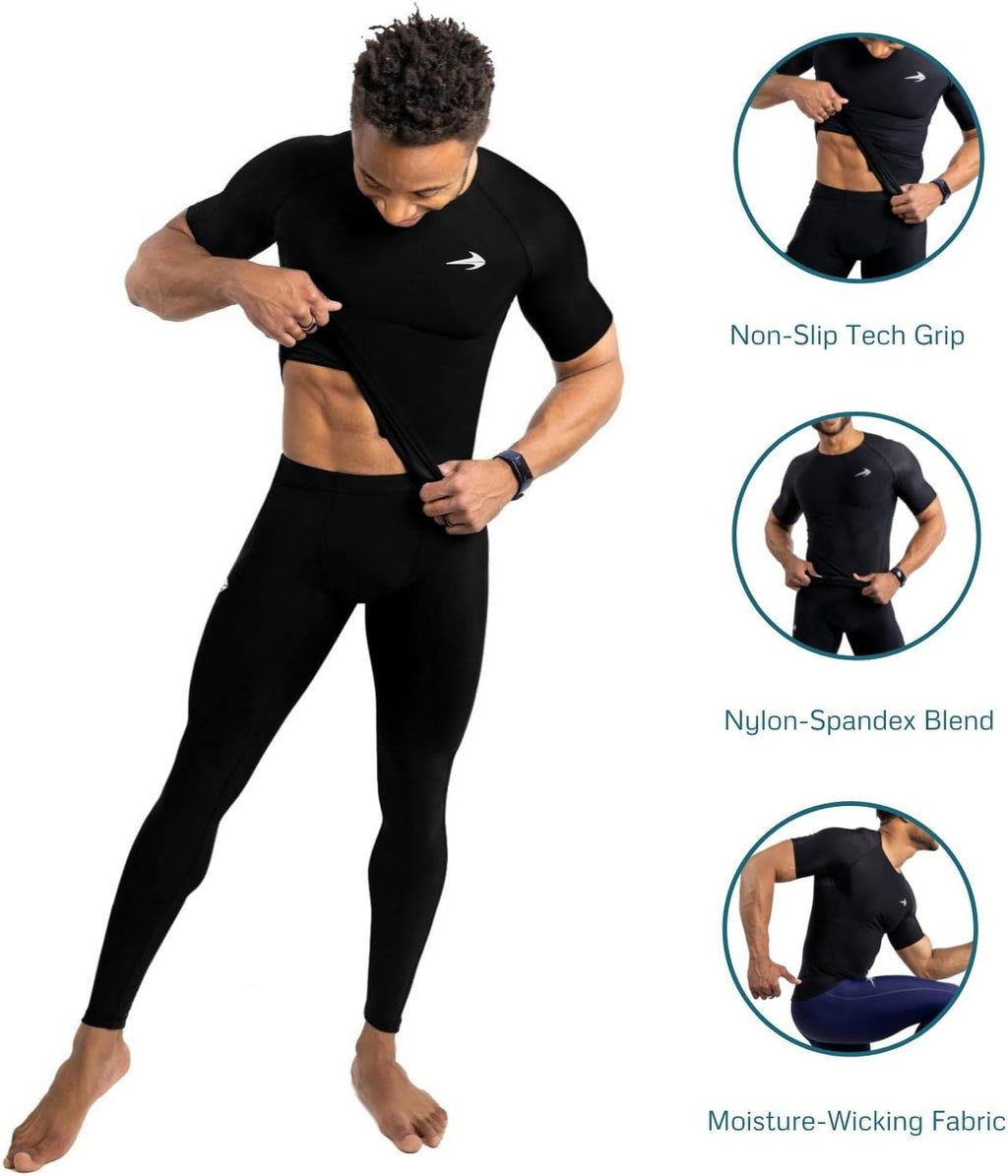 Men's High-Performance Compression Shirt - Ultimate Base Layer for Workouts and Running