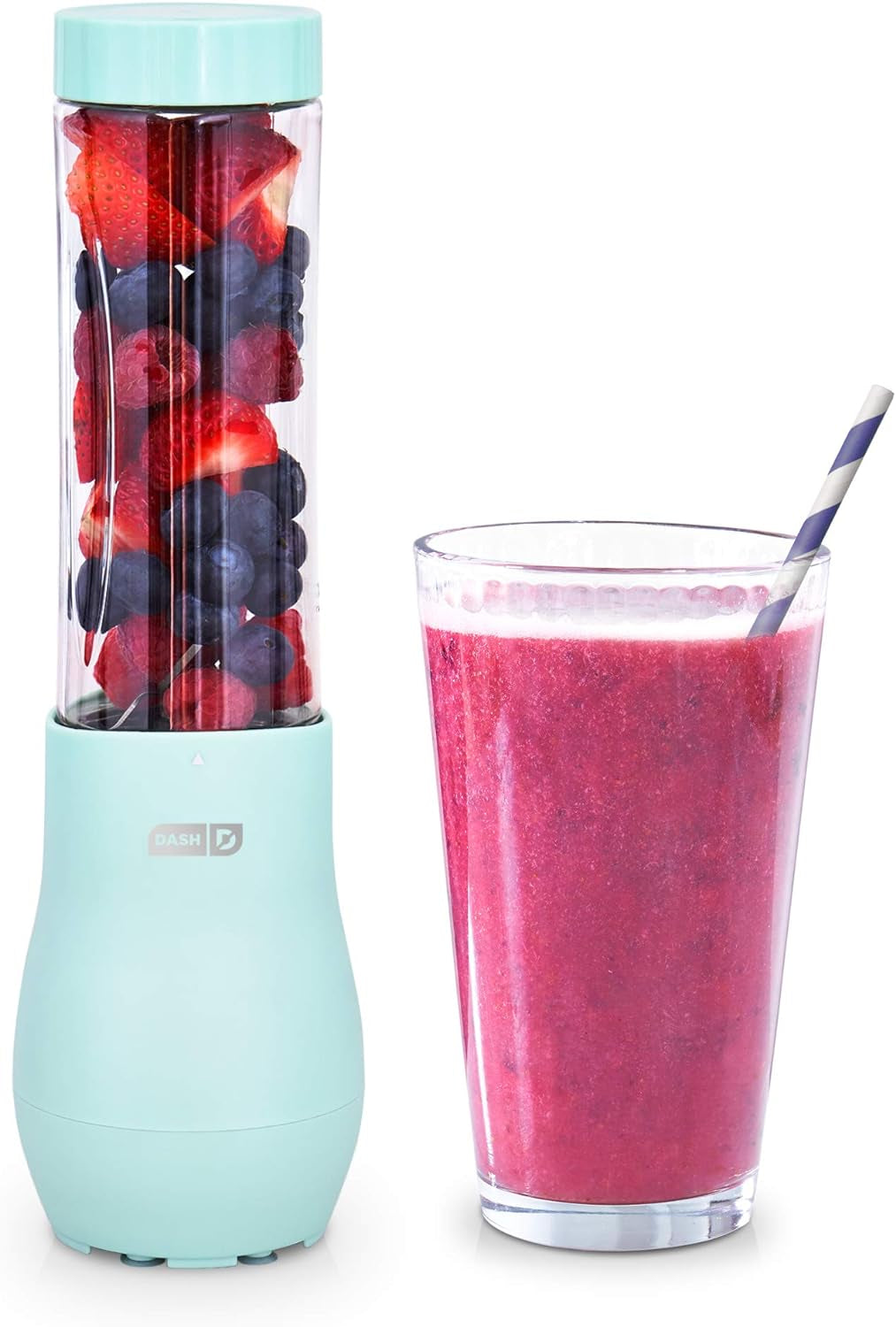Mighty Mini 10 Oz Portable Blender with Travel Lid - Aqua Color