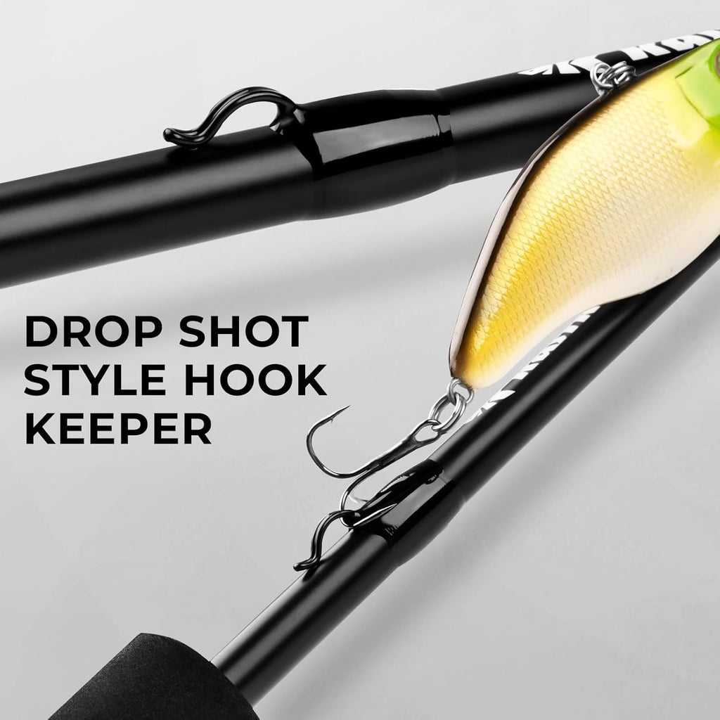 Crixus IM6 Graphite Fishing Rods - Premium Spinning & Casting Rods with Zirconium Oxide Guides & Comfortable Superpolymer Handle