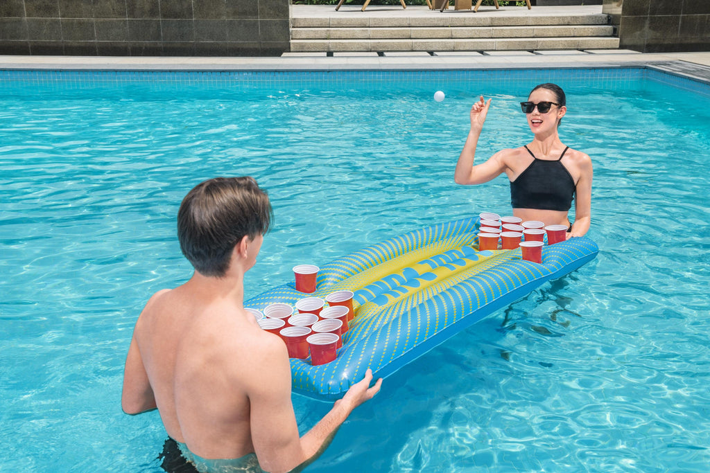 Inflatable 71" x 30" Multicolor Adult Beer Pong Pool Game