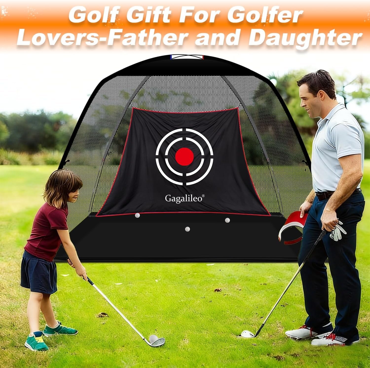 Ultimate 12x7ft Golf Net for Backyard Practice - Perfect for Real Ball Hitting, Chipping & Swing Training - Ideal Gift for Golfers, Dads & Husbands!