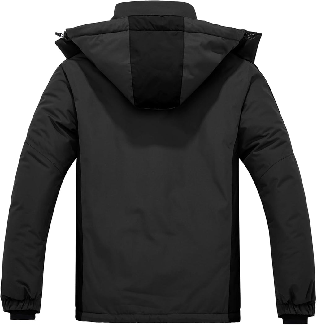 Men's Waterproof Ski Jacket - Warm Winter Snowboarding Coat for Rain and Snow