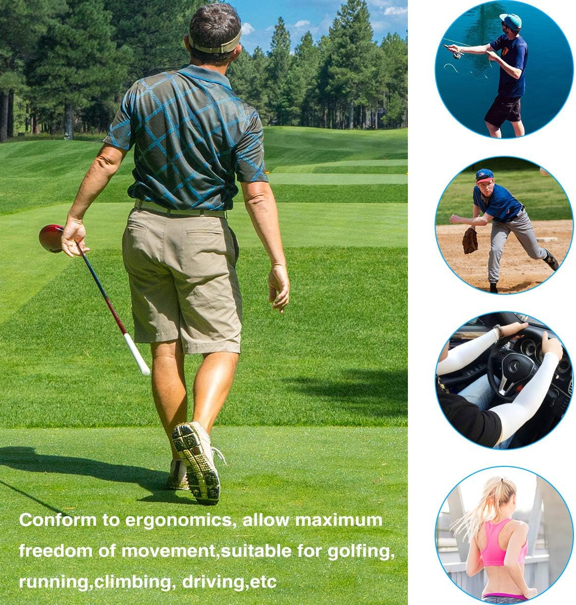 Ultimate UV Protection Arm Sleeves - Perfect for Driving, Cycling, Golf & Basketball!