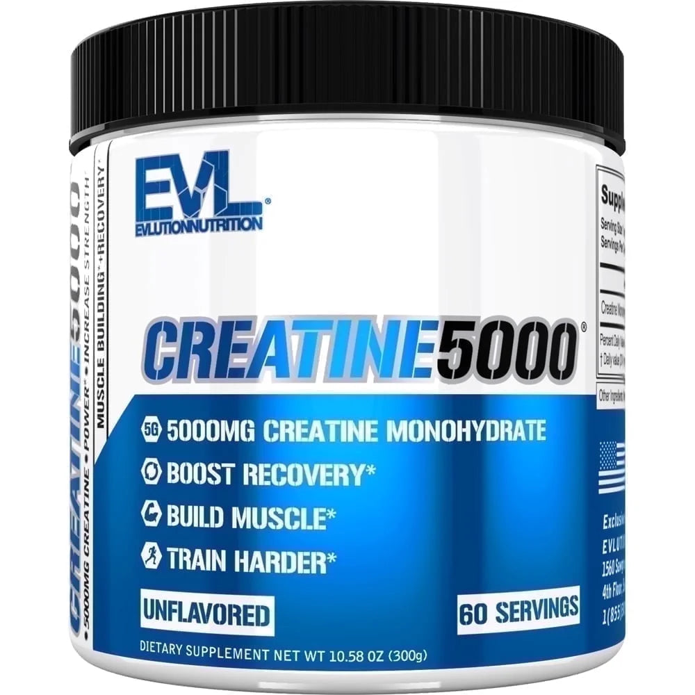 Creatine 5000 - Unflavored Performance Powder for Rapid Recovery & Lean Muscle Growth - 5000mg Pure Creatine Monohydrate per Serving - 60 Servings