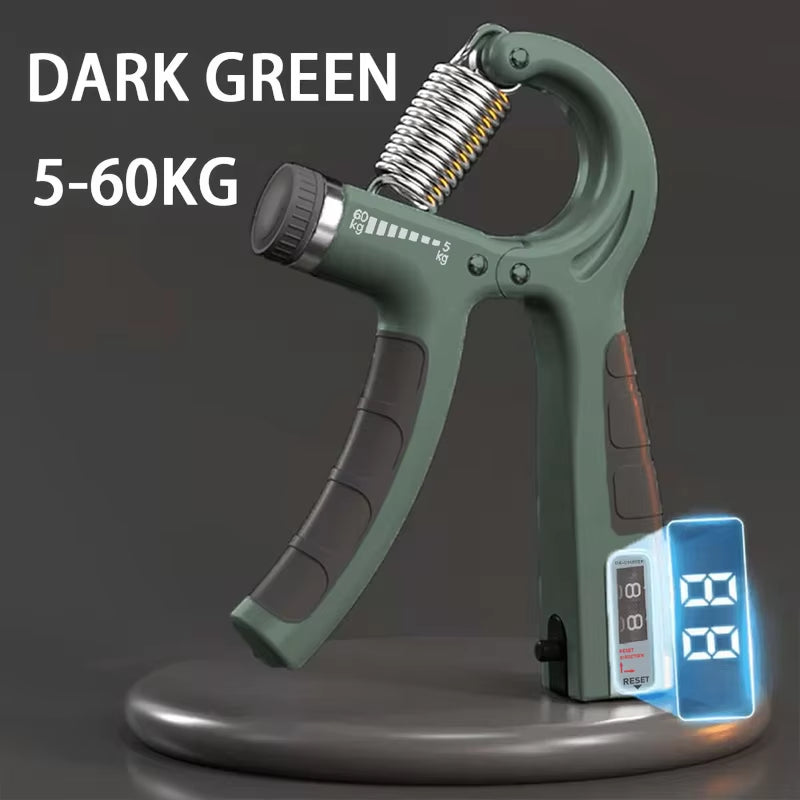 Adjustable Hand Grip Strengthener - 5-60Kg with Counter for Wrist, Forearm & Hand Muscle Building