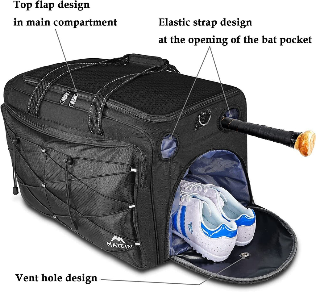 Extra Large Baseball Softball Catcher's Gear Duffle Bag with Vented Shoe Compartment