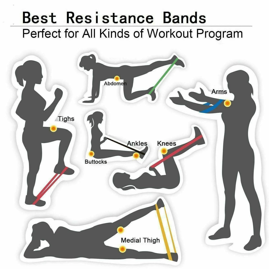 Eco-Friendly Yoga Booty Band Set - 5 Resistance Bands for Ultimate Workout
