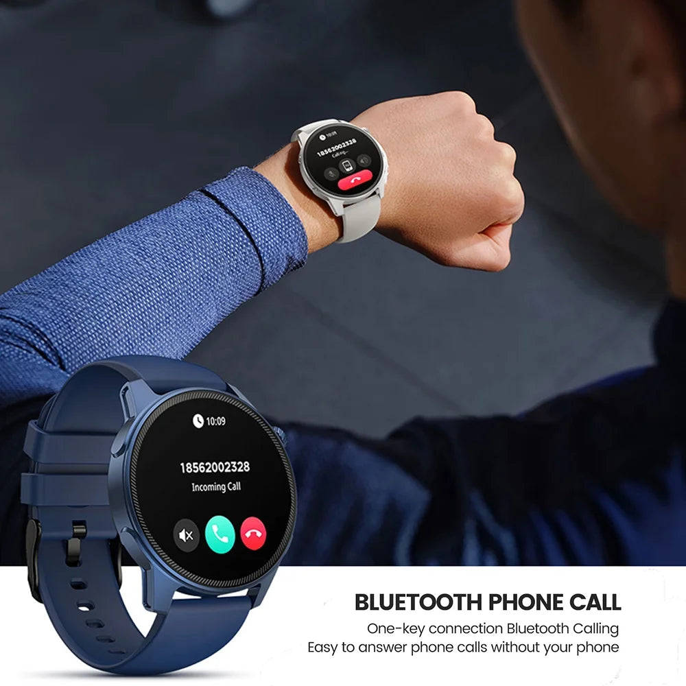 Stylish 1.85 Inch Smart Watch for Men - Answer/Dial Feature (Black)