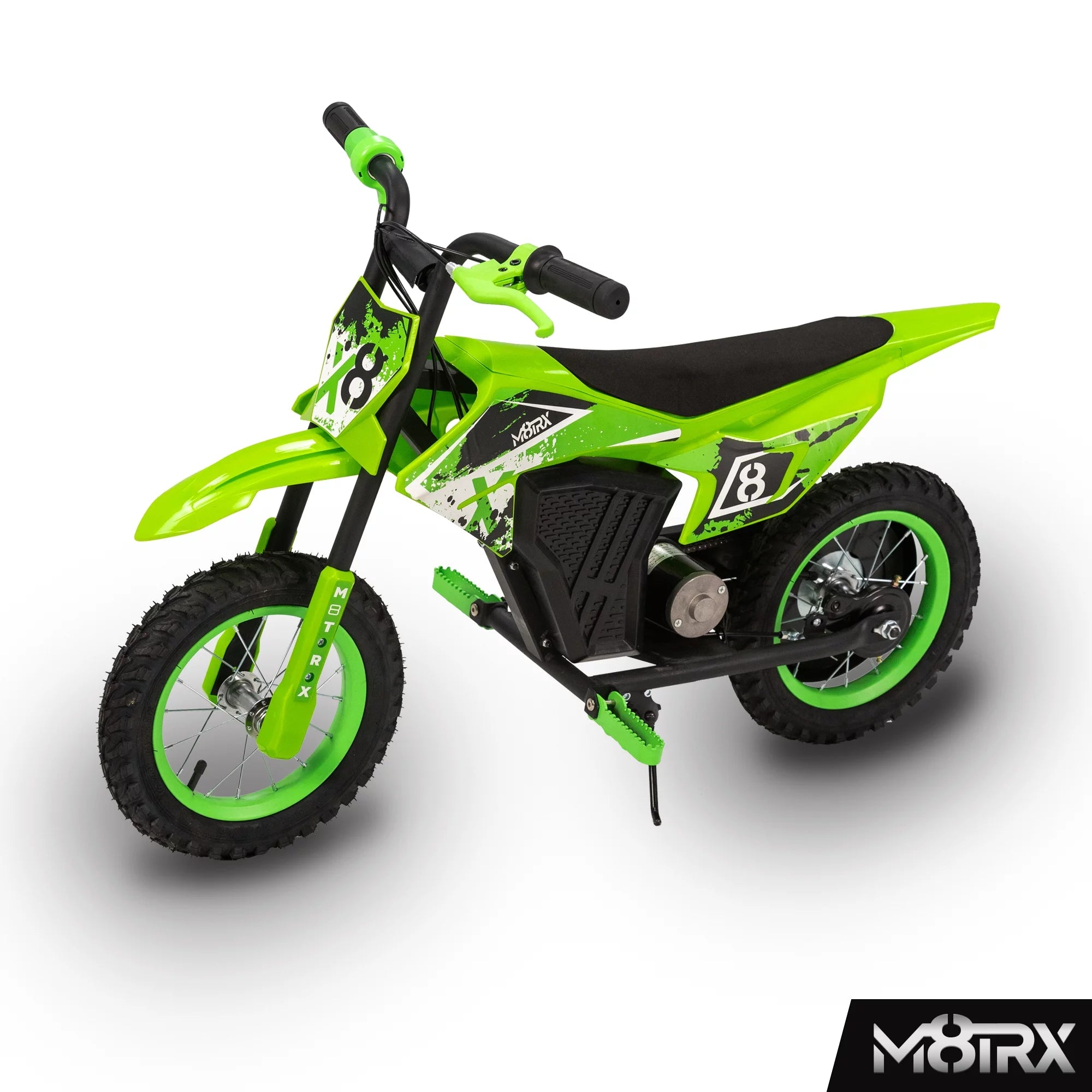 Green 12V Mini Electric Dirt Bike for Kids - Battery-Powered Ride-On Motorcycle for Ages 5+