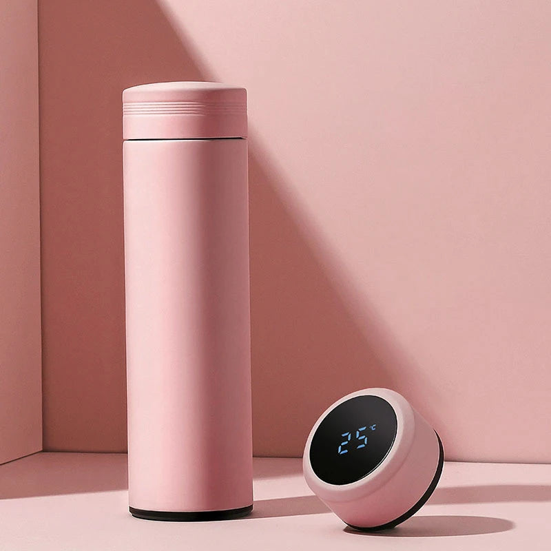 500Ml Smart Stainless Steel Thermos with Temperature Display - Leakproof Vacuum Flask, Perfect for Coffee, Milk, and Gifts!
