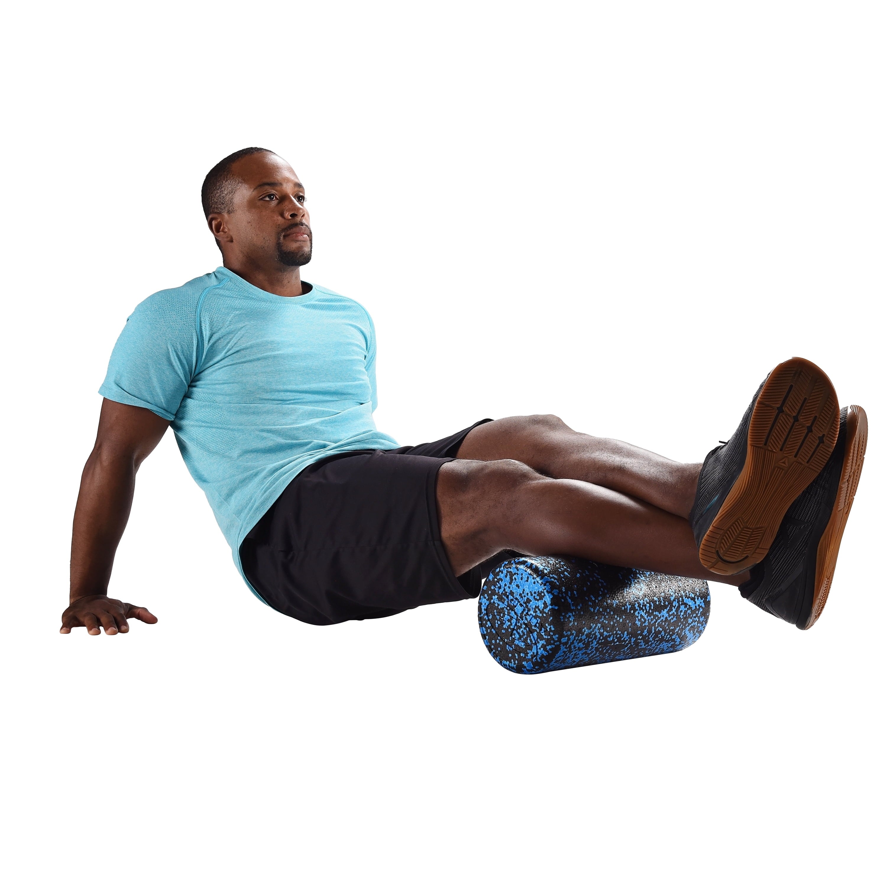 Premium High Density Foam Roller - 13" Length - Dual Color Blue/Black for Ultimate Muscle Relief and Recovery