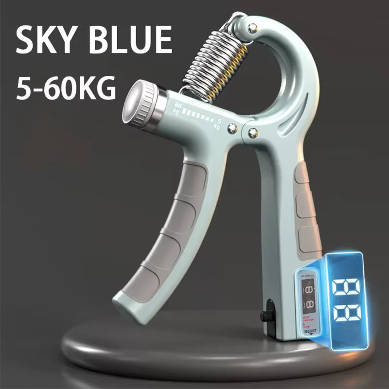 Adjustable Hand Grip Strengthener - 5-60Kg with Counter for Wrist, Forearm & Hand Muscle Building