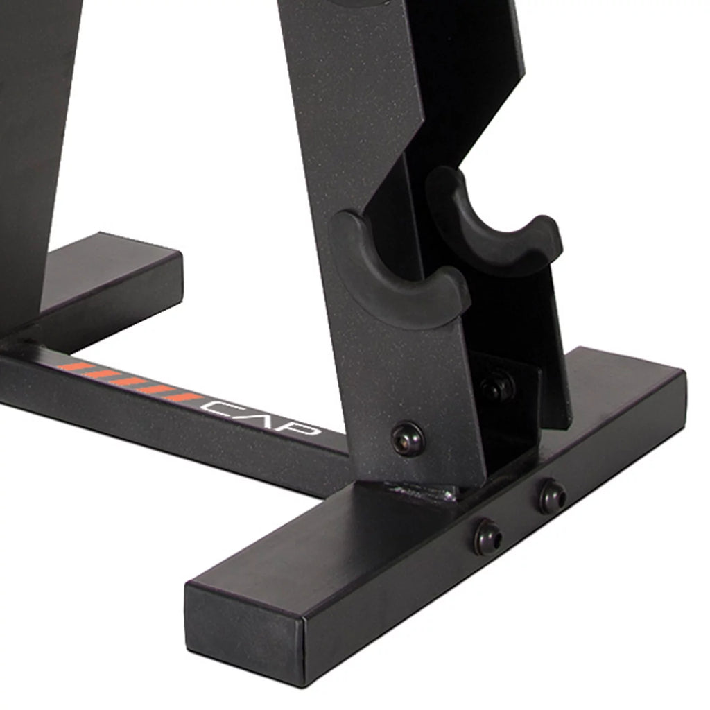 Sleek Black Frame-Style Dumbbell Stand – Holds 5 Pairs for Ultimate Organization
