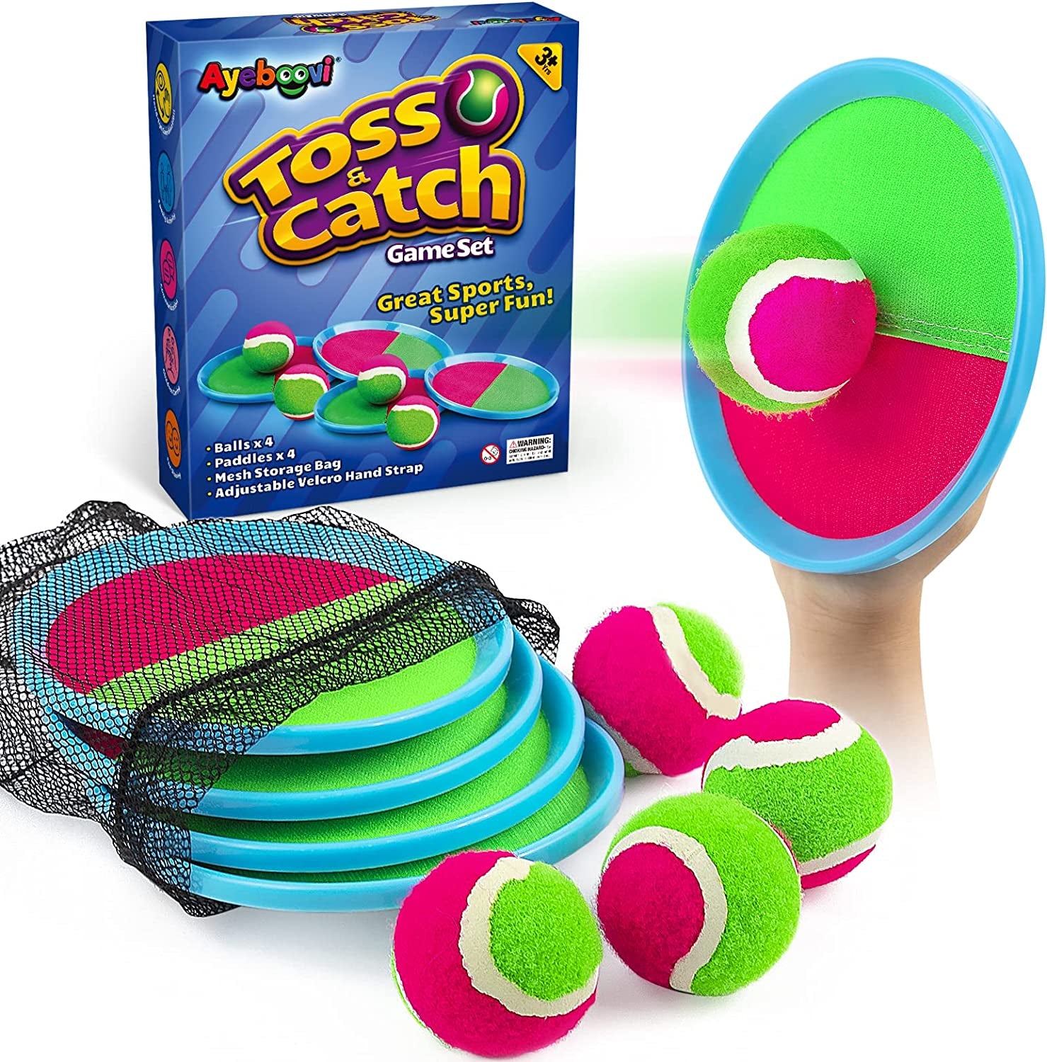 Ultimate Toss and Catch Ball Game – Fun Outdoor Toy for Kids Aged 3-10 | Perfect for Yard and Beach Play!