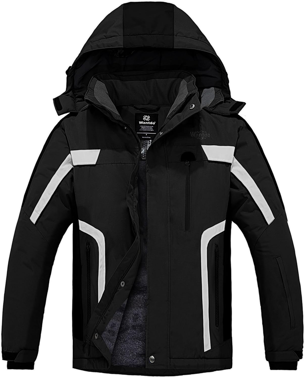Men's Waterproof Ski Jacket - Warm Winter Snowboarding Coat for Rain and Snow