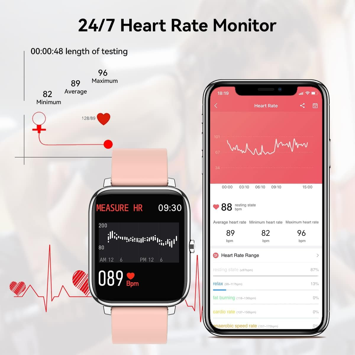 Chic Women's Smart Watch - 1.4" Touchscreen Fitness Tracker with Heart Rate & Blood Pressure Monitor, IP68 Waterproof, Compatible with Android & iOS - Perfect Activity Tracker for Running and Steps