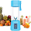Superb 3D Mixing Portable Blender - 13Oz USB Rechargeable Personal Juicer for Smoothies & Shakes, 2000mAh Powerful Handheld - Blue