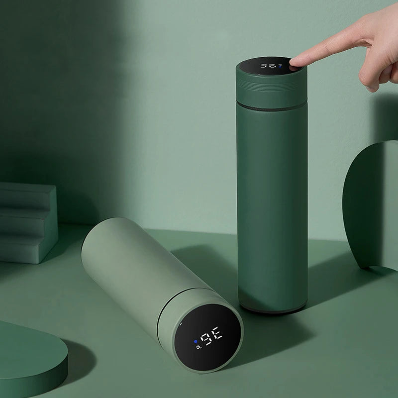 500Ml Smart Stainless Steel Thermos with Temperature Display - Leakproof Vacuum Flask, Perfect for Coffee, Milk, and Gifts!