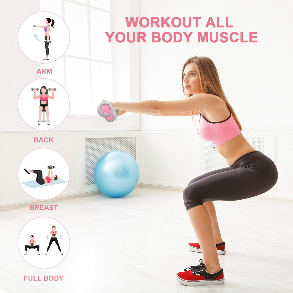 Lightweight Adjustable Dumbbells Set for Women - Perfect for Home, Office & Gym Workouts! 4.5Lbs Pair