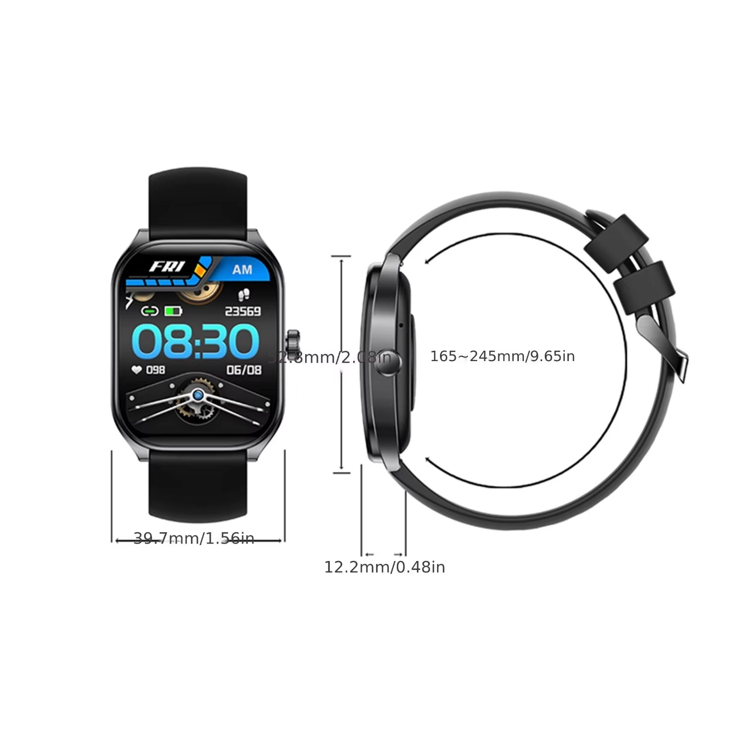 Revolutionary 2.01-Inch Curved Smart Watch - HD Calls, 100+ Sports Modes, Perfect Fit for Your Wrist!