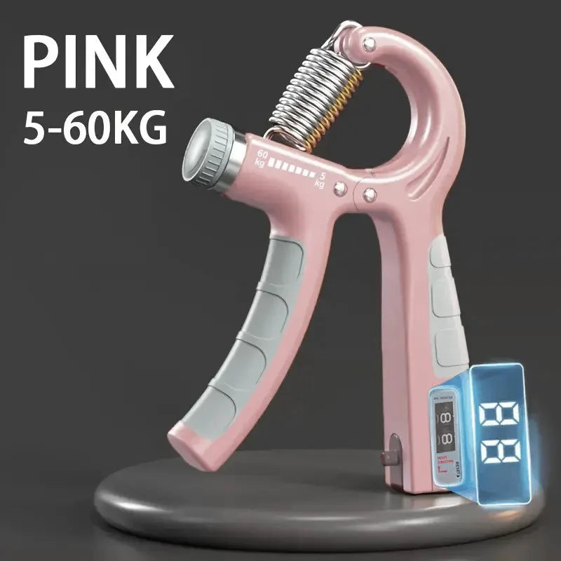 Adjustable Hand Grip Strengthener - 5-60Kg with Counter for Wrist, Forearm & Hand Muscle Building