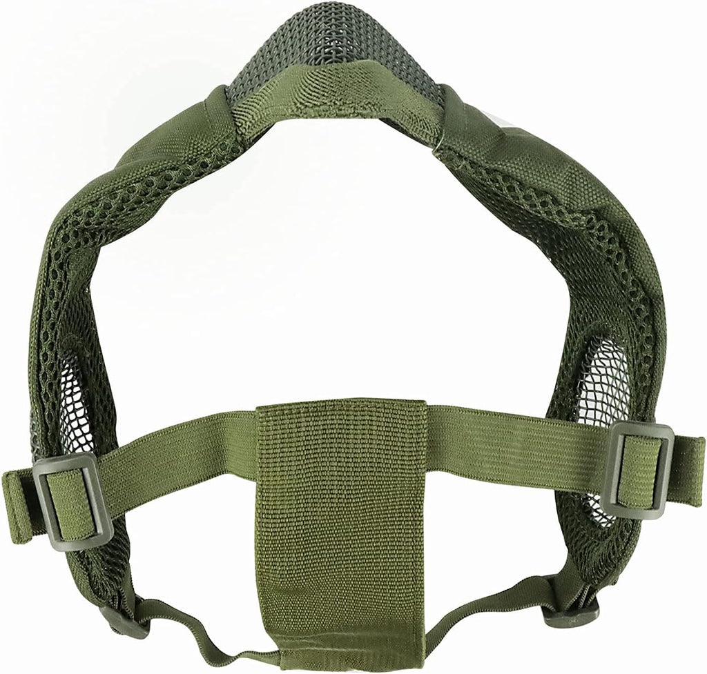 Ultimate Tactical Airsoft Protective Gear Set: Half Face Mesh Mask with Ear Protection & Tactical Goggles for Paintball, CS, Survival Games & Cosplay