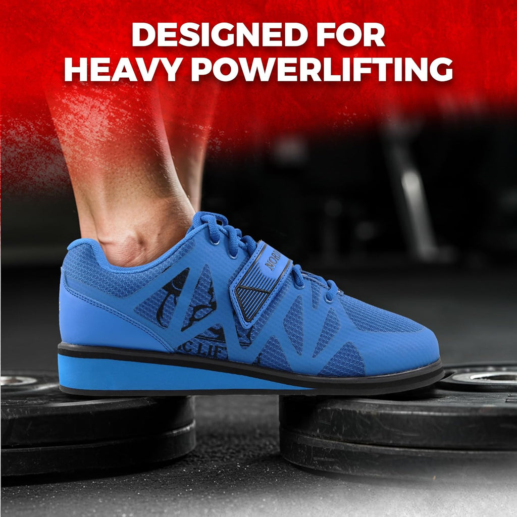MEGIN Powerlifting Deadlift Shoes – Elevated Heel Lifting Footwear for Optimal Performance – Non-Slip Sole for Men’s Strength Training