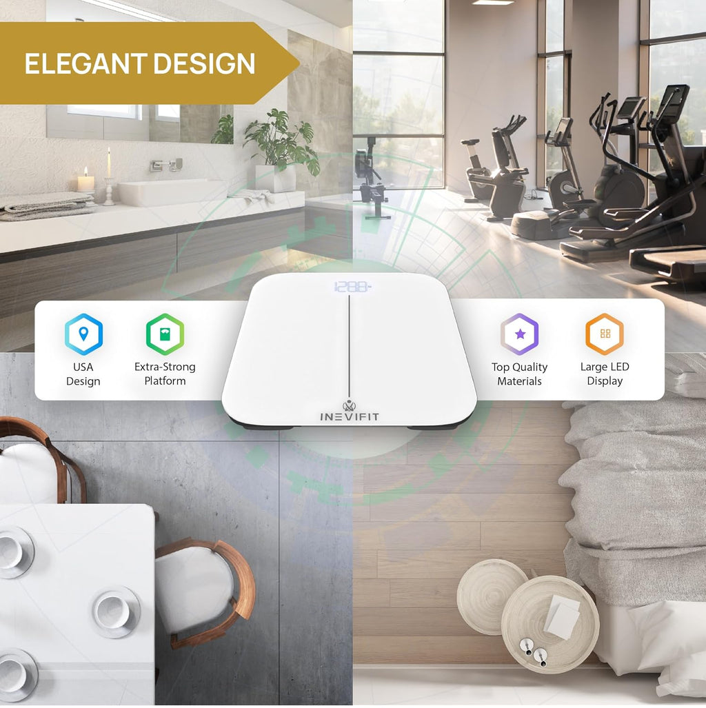 Smart Premium Bluetooth Body Weight Scale - Accurate Weight & BMI Measurement for Unlimited Users