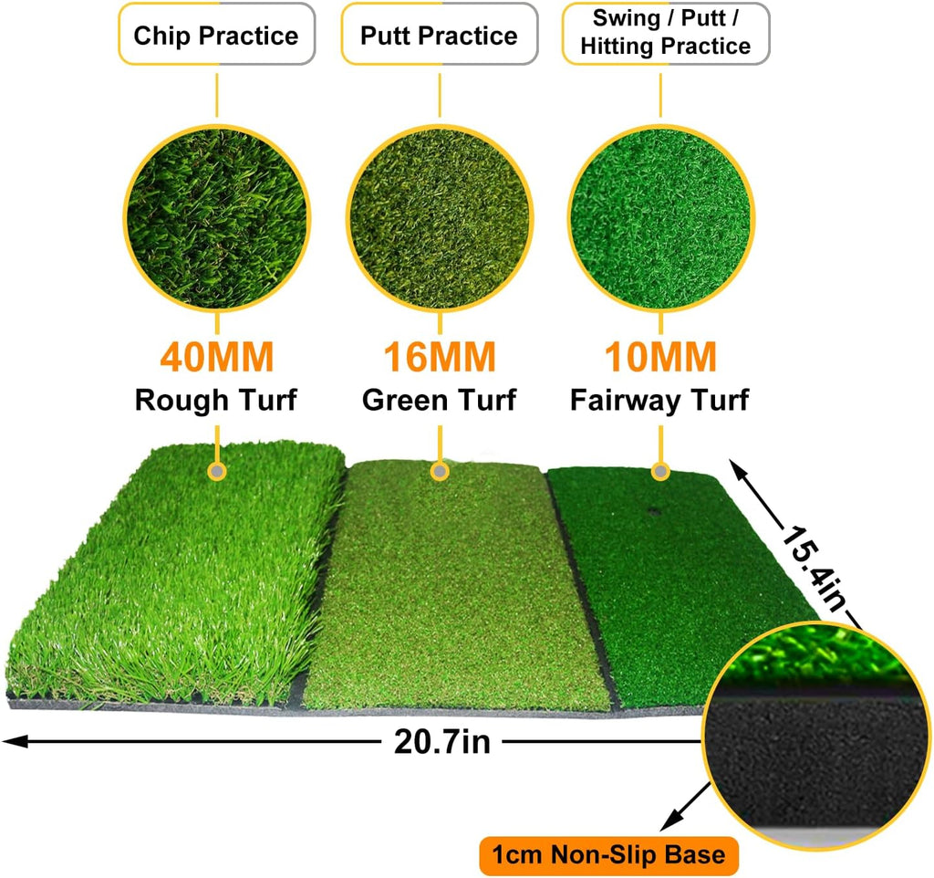 Ultimate 12x7ft Golf Net for Backyard Practice - Perfect for Real Ball Hitting, Chipping & Swing Training - Ideal Gift for Golfers, Dads & Husbands!