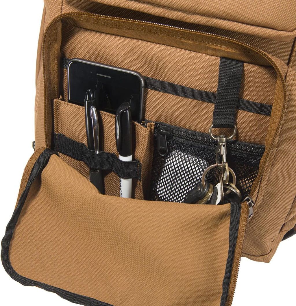35L Triple-Compartment Backpack with Laptop Sleeve - Durable, Abrasion-Resistant Base in Stylish Brown