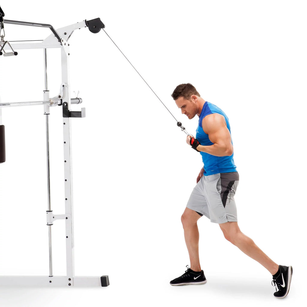 All-in-One Home Gym Workout Equipment - Full Body Fitness Solution in White