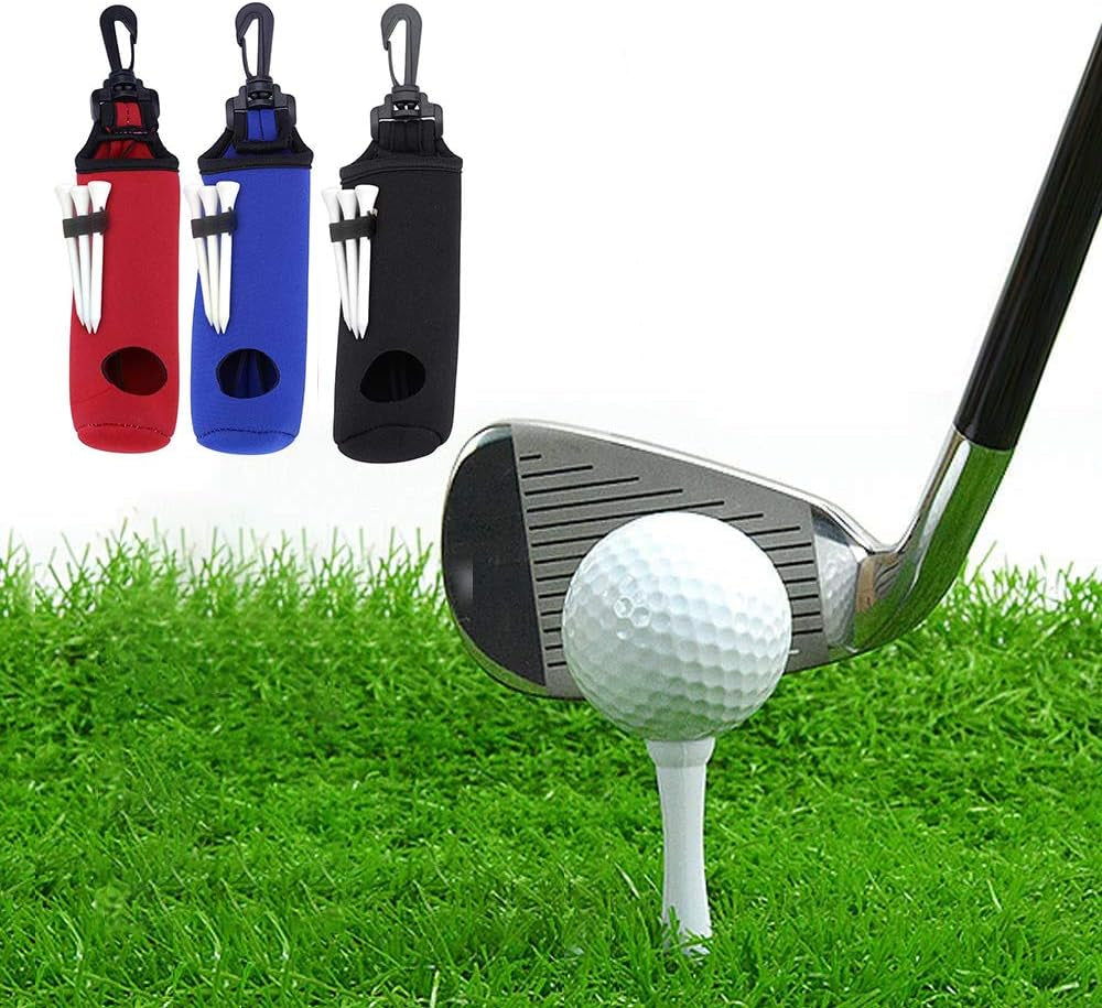 Lightweight 2 Pack Golf Ball Carry Bag & Tee Holder - Portable Storage for 3 Golf Balls & 3 Tees