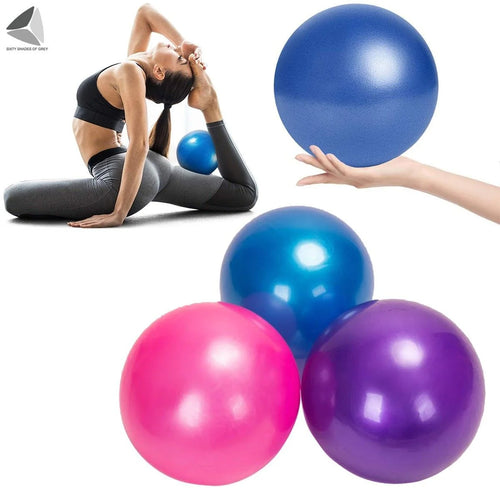 9.84 Inch Anti-Burst Pilates Ball – Mini Stability & Core Trainer with Inflatable Straw for Yoga, Barre, and Physical Therapy (Blue)