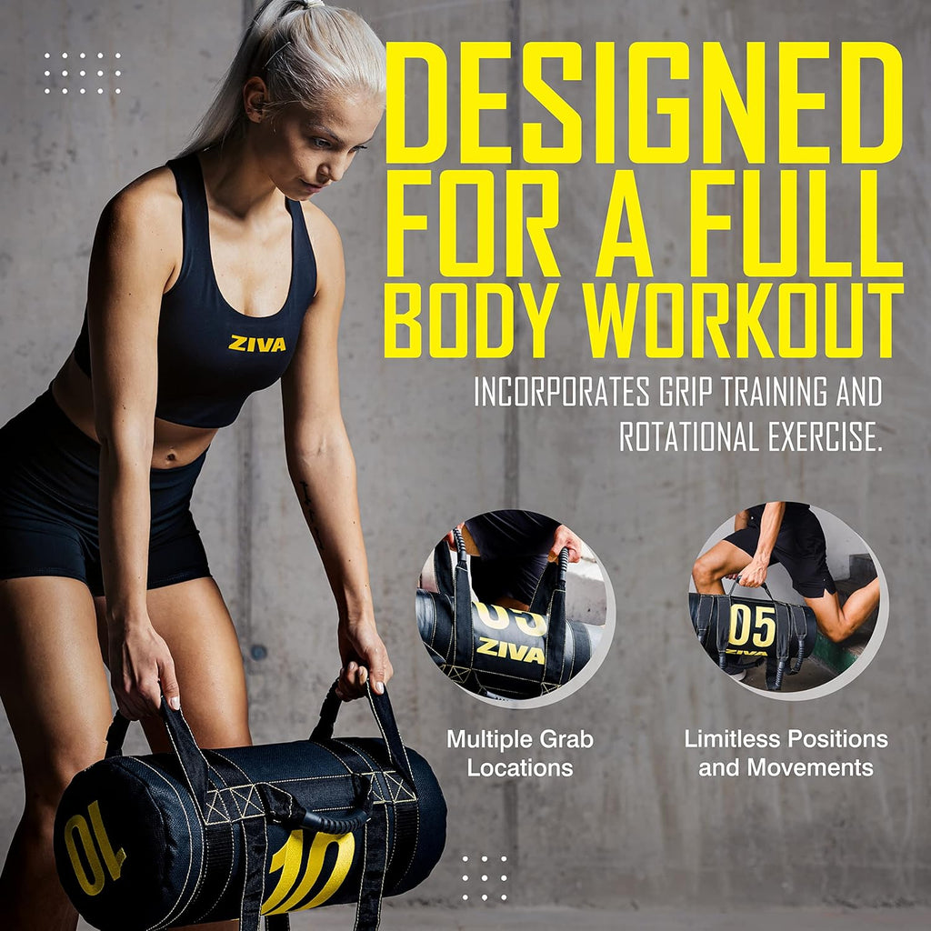 Ultimate Power Sandbag – Versatile Pre-Weighted Training Bag for Full-Body Strength & Conditioning – Heavy-Duty Design (10–50 Lb)