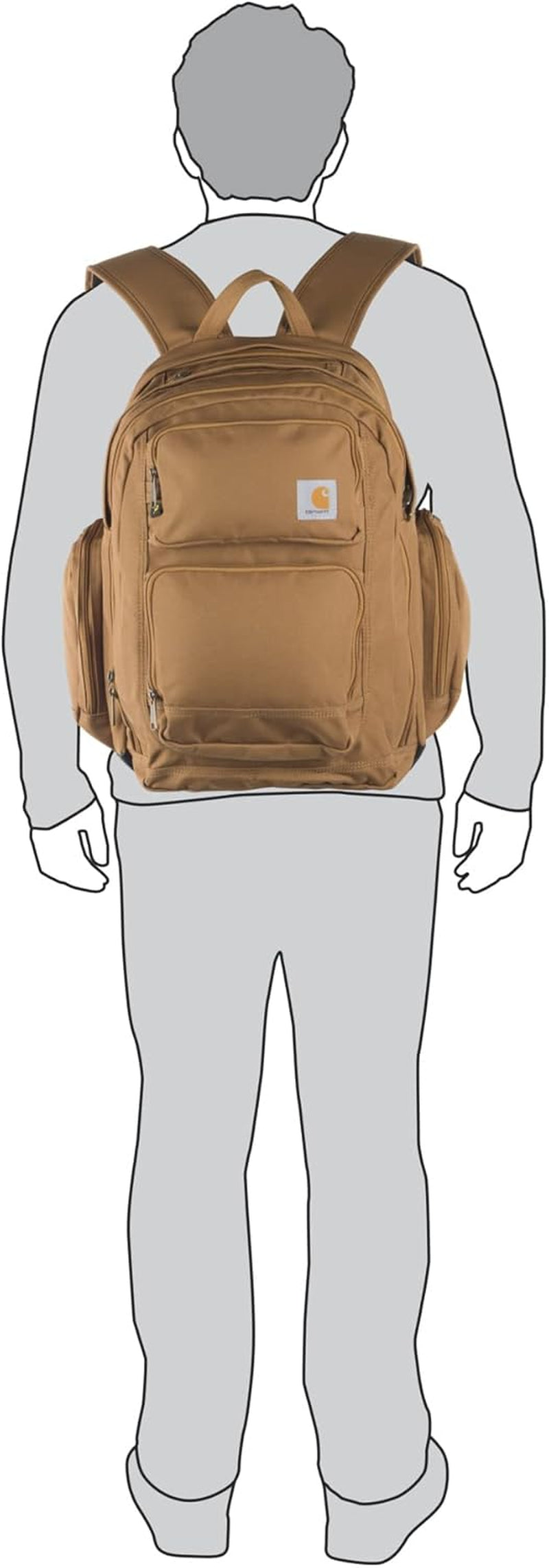35L Triple-Compartment Backpack with Laptop Sleeve - Durable, Abrasion-Resistant Base in Stylish Brown
