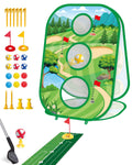 Ultimate 4-in-1 Golf Game Set for Kids and Adults - Putting Mat & 3-Sided Chipping Net for Fun Practice Anywhere!