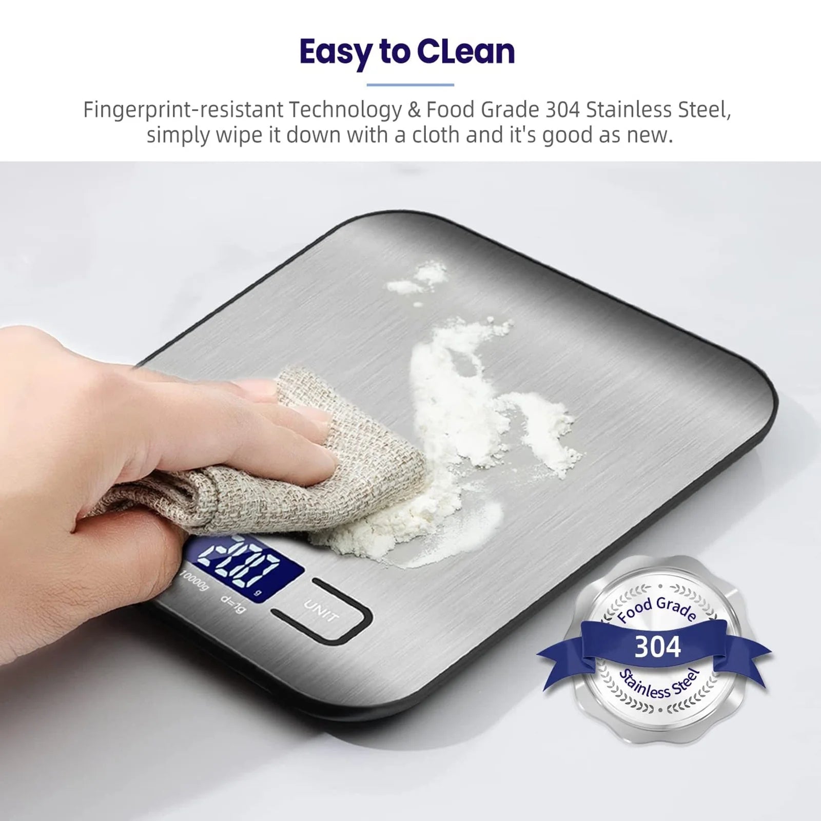Precision Digital Food Scale - 22Lb Capacity for Grams and Ounces, Perfect for Weight Loss, Baking, Cooking, Keto & Meal Prep with Clear LCD Display