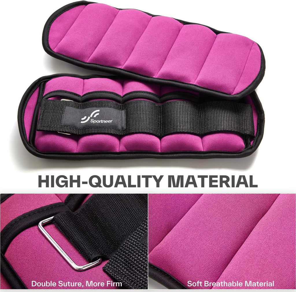 Versatile Adjustable Ankle/Wrist Weights for All Ages - Ideal for Strength Training, Yoga, Walking, Running, Aerobics, and Physical Therapy