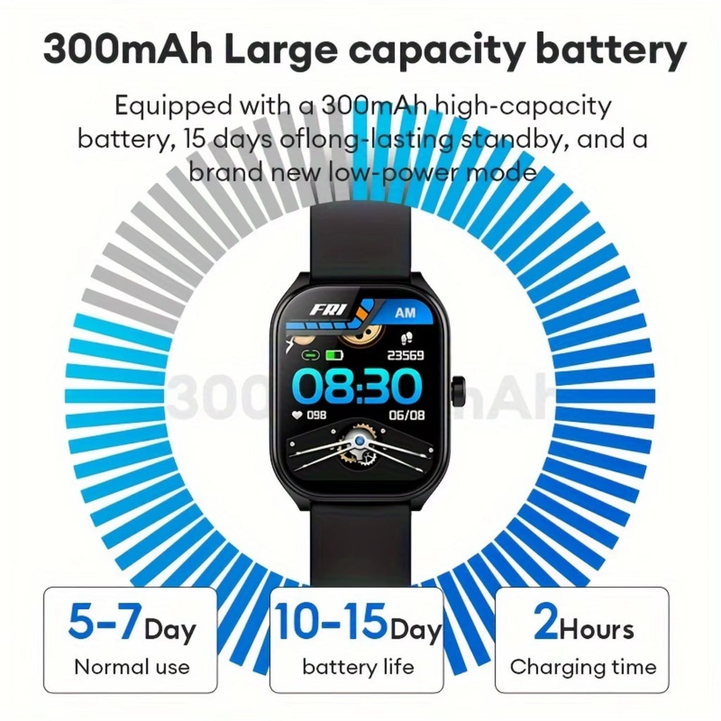 Revolutionary 2.01-Inch Curved Smart Watch - HD Calls, 100+ Sports Modes, Perfect Fit for Your Wrist!
