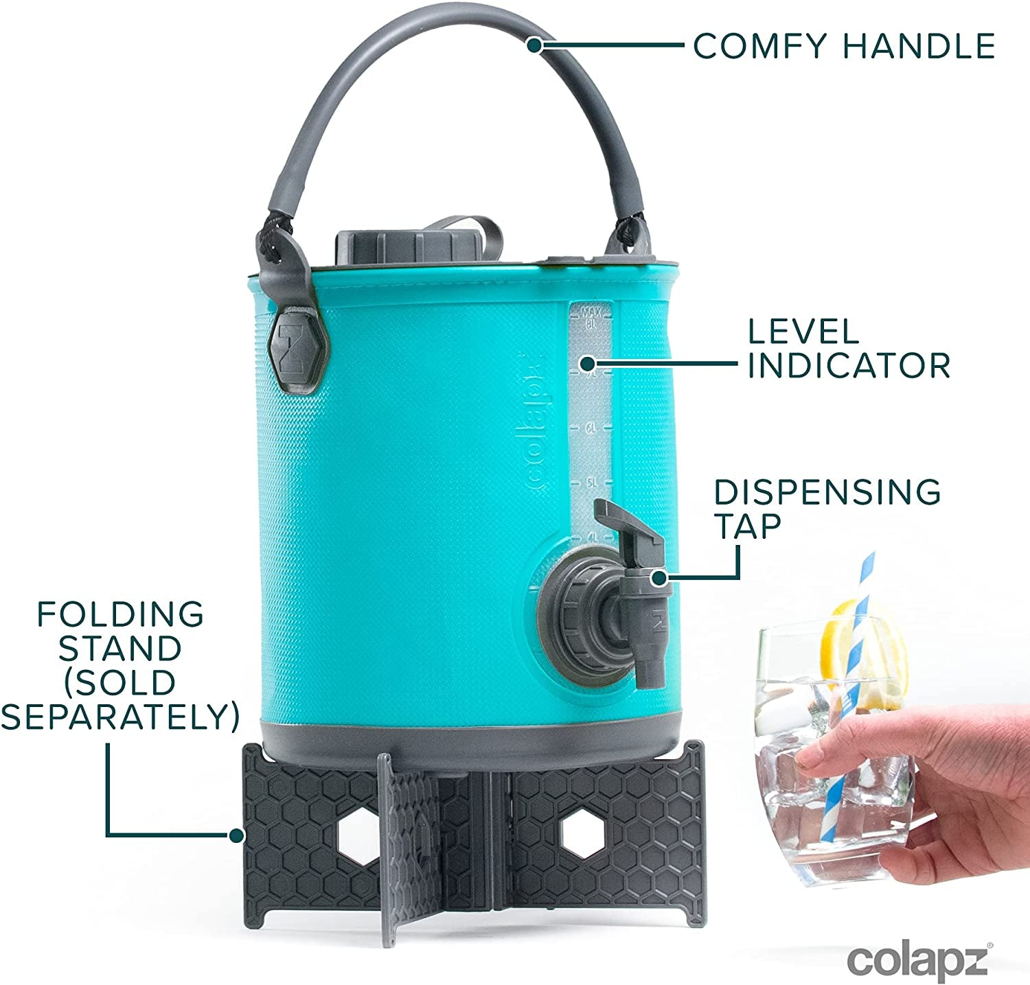 Collapsible 2-Gallon Camping Water Container with Spigot - Ultimate Portable Jug & Bucket for Outdoor Adventures!