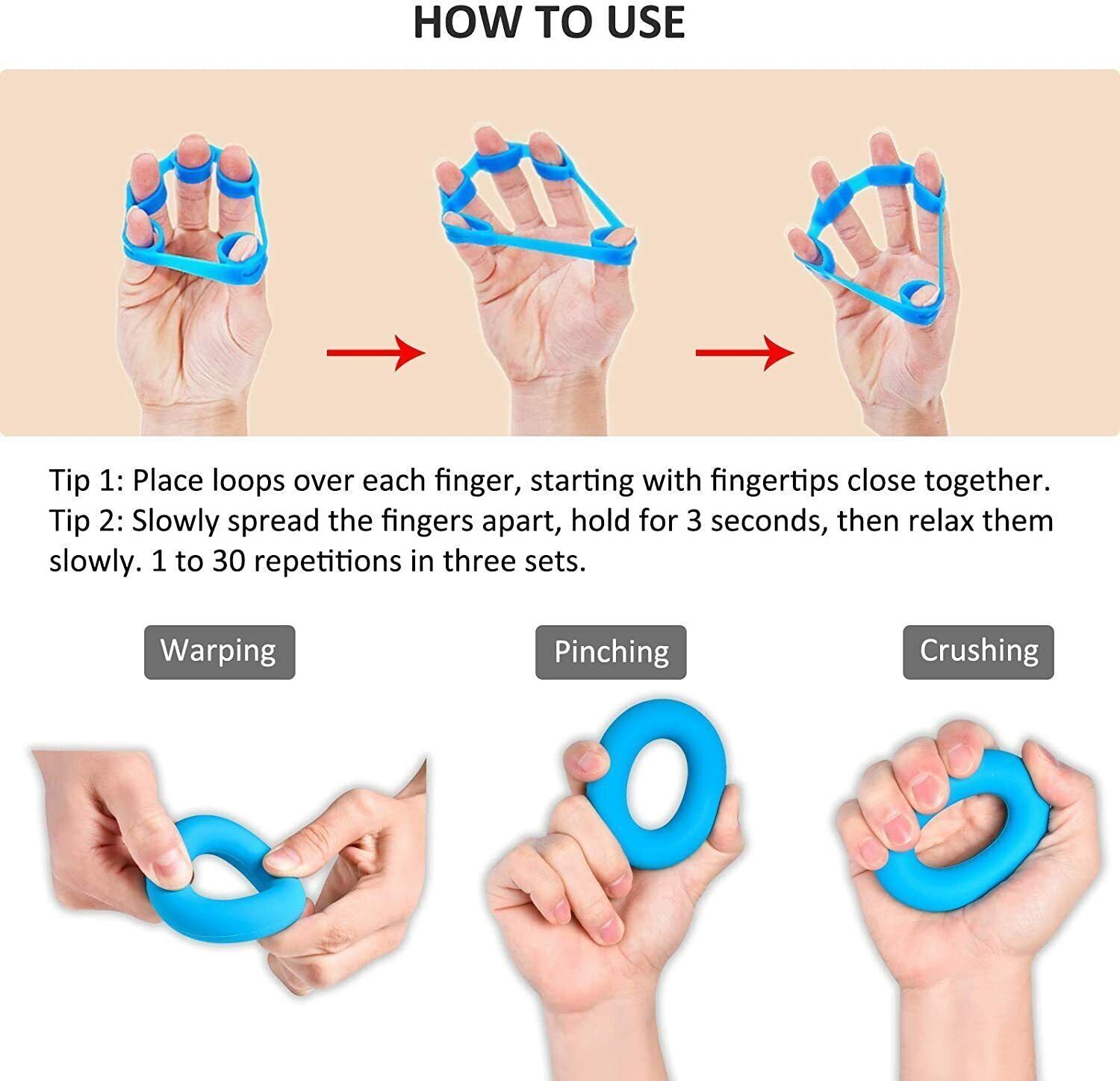 Ultimate Finger Exerciser & Hand Strengthener - Enhance Grip, Wrist, and Forearm Power with Resistance Band Trainer