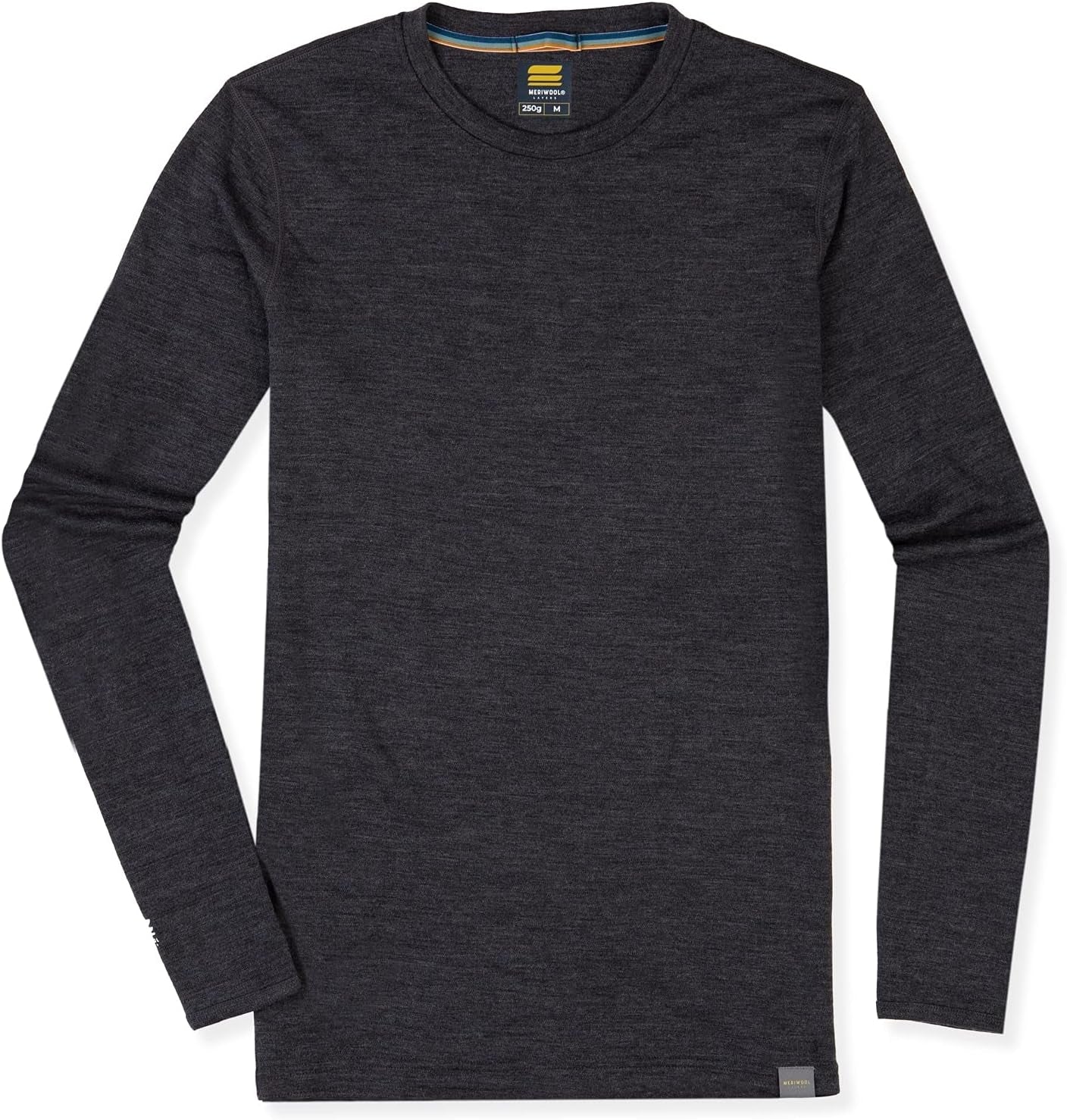 Men's 100% Merino Wool Midweight Long Sleeve Thermal Base Layer Shirt