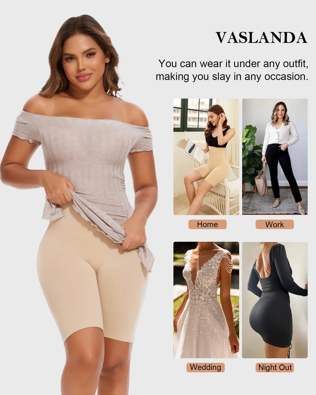 High-Waisted Tummy Control Shapewear Shorts - 2 Pack Body Shaper for Ultimate Thigh Slimming!