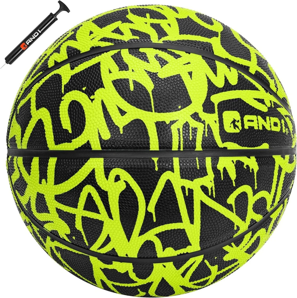 Fantom Graffiti Official Size 7 Rubber Basketball - Perfect for Street and Court Play
