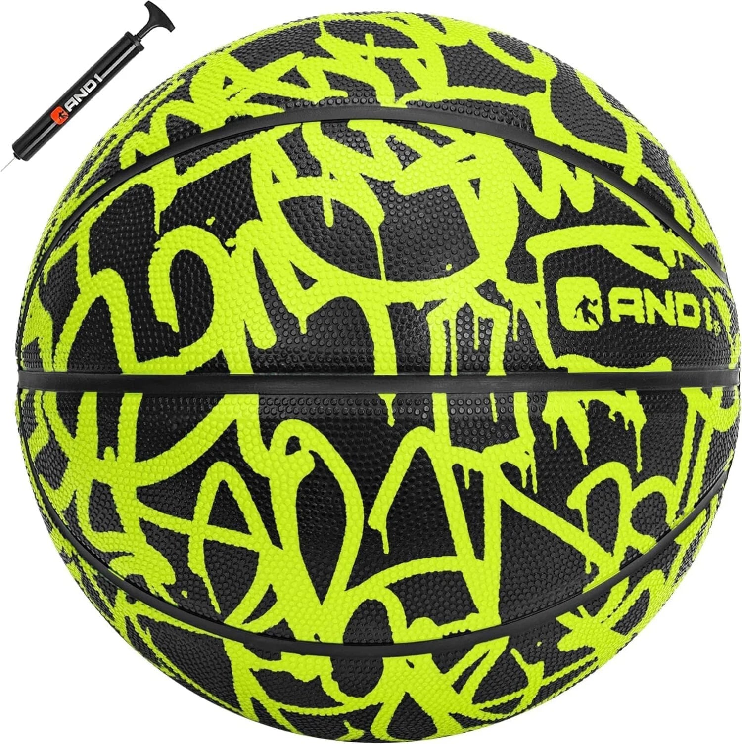 Fantom Graffiti Official Size 7 Rubber Basketball - Perfect for Street and Court Play